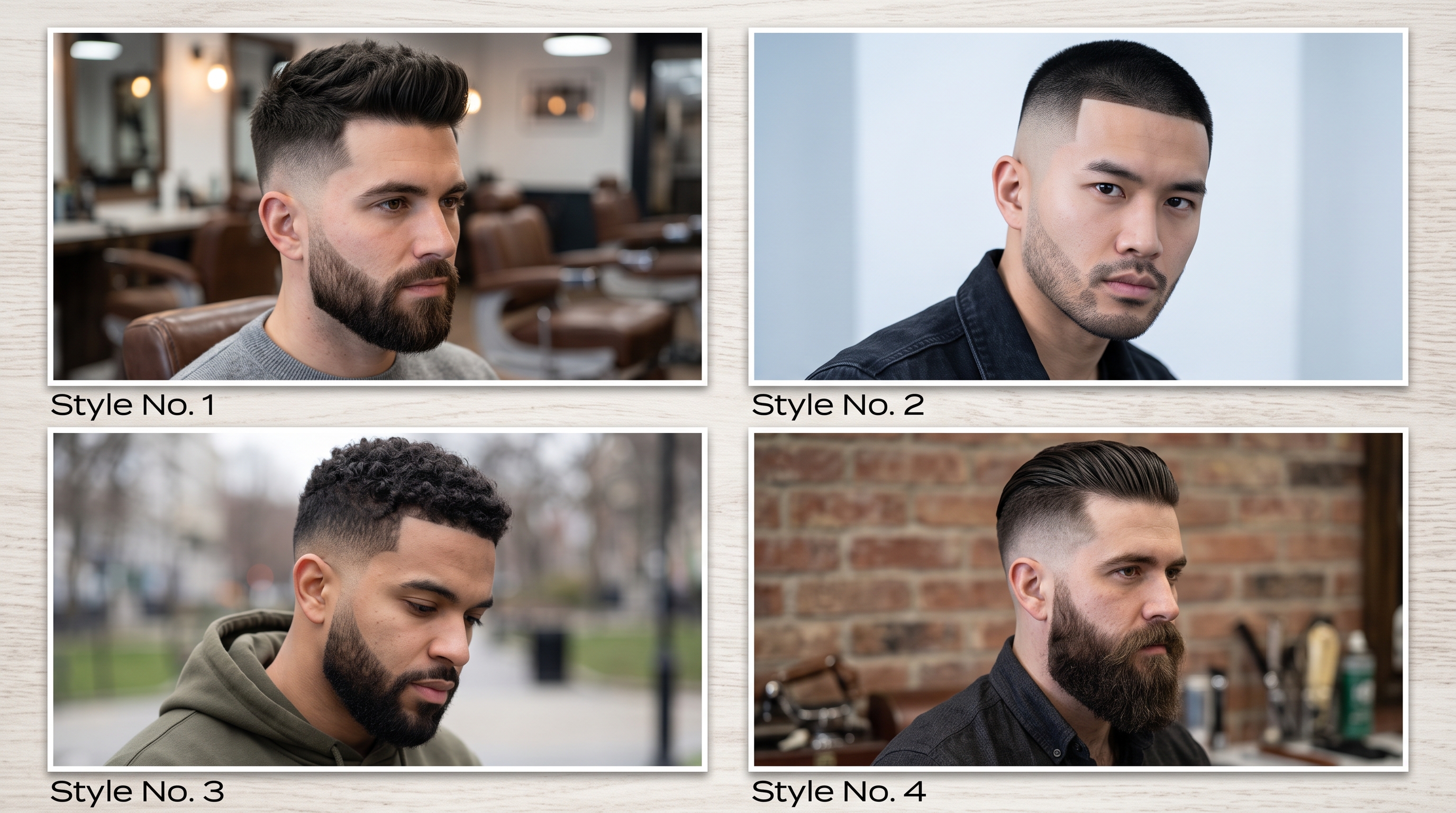 Corte de cabello masculino con diseño y perfilado de barba en Bogotá